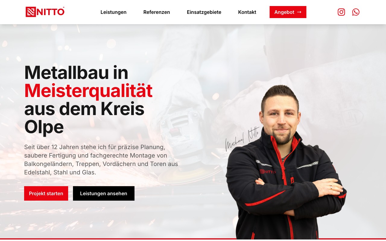 metallbau-nitto.de Desktop