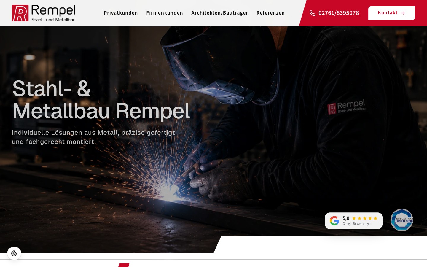 metallbau-rempel.de Desktop