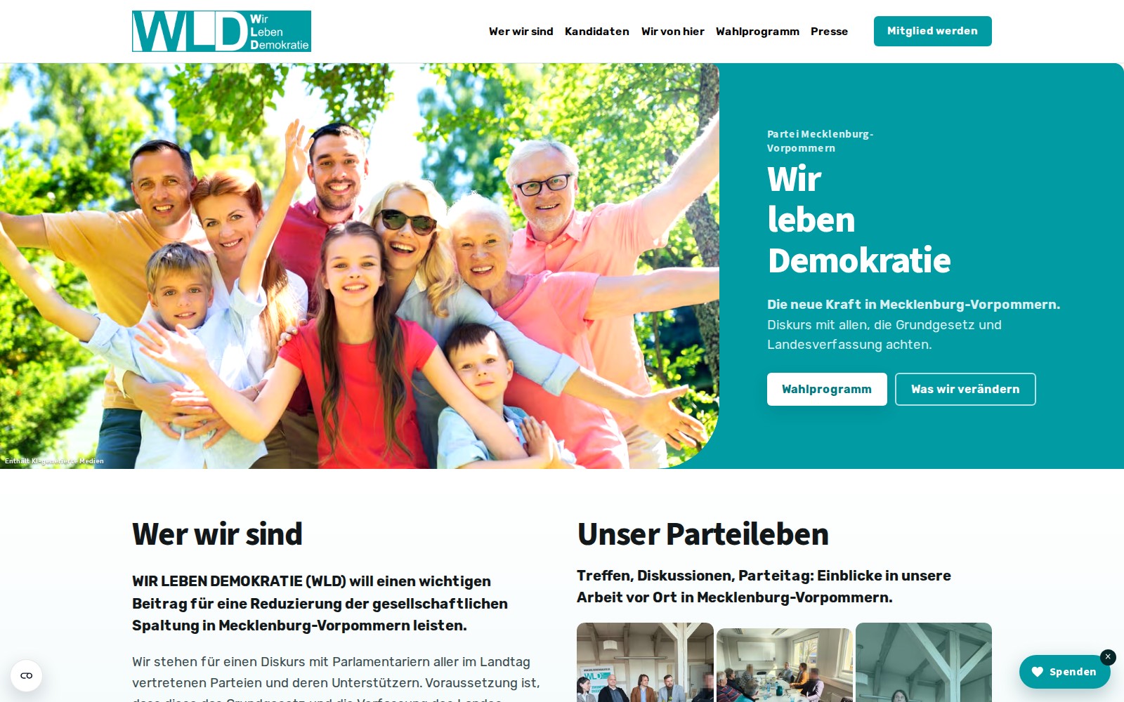 wirlebendemokratie.org Desktop